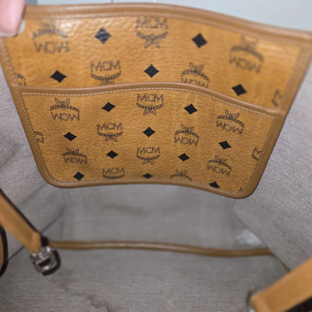 MCM Brown Monogram Tote Bag - Picture 13 of 14